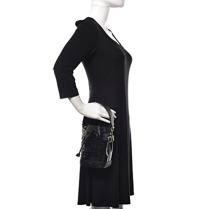 Fendi TPU FF Vitello Grace F is Fendi Mini Mon Tresor Bucket Bag Black 2 of 11