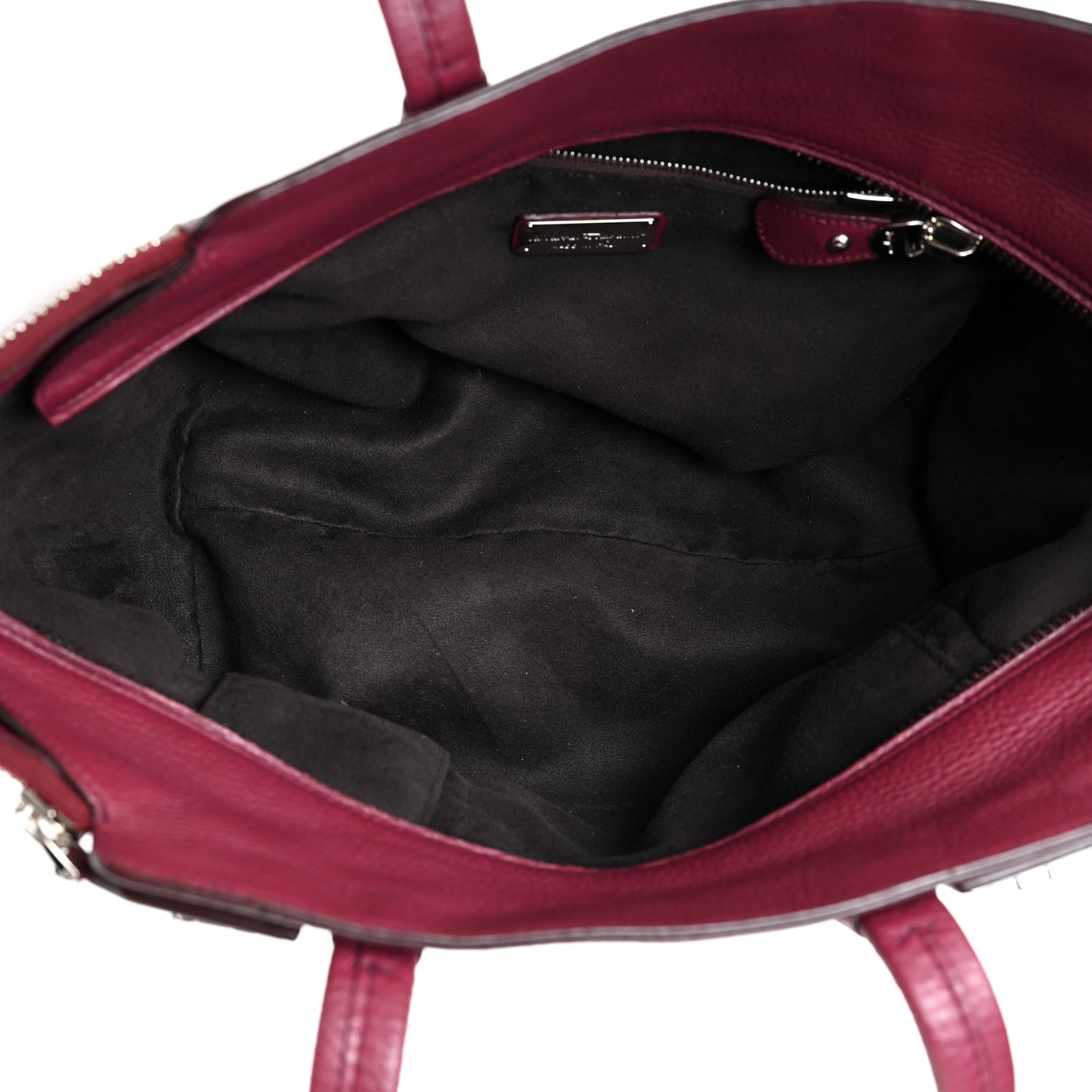 Calfskin Medium Verve Double Zip Tote Burgundy
