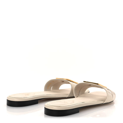 Fendi Vitello Cuoio FFold Flat Slide Sandals 39 Off-White 5 of 10