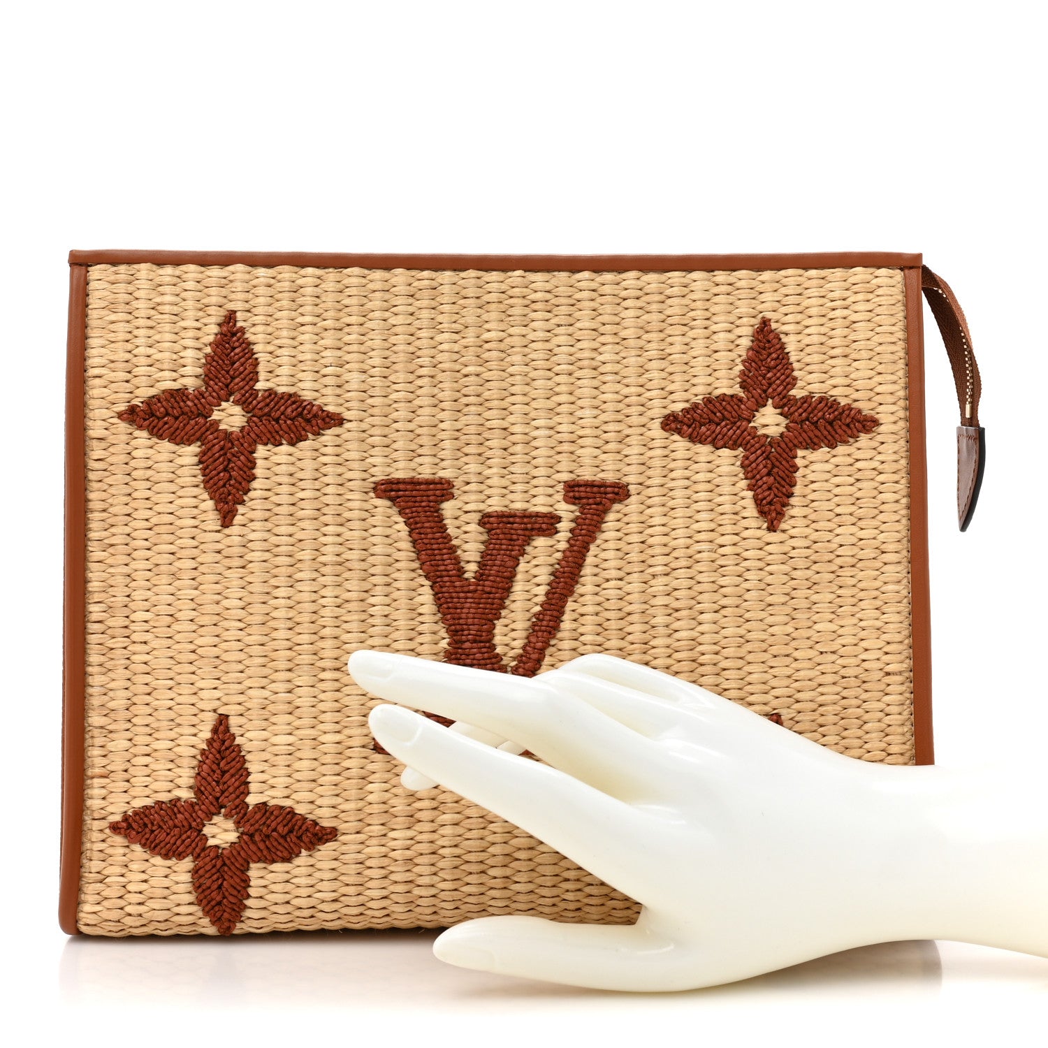 Louis Vuitton Raffia Monogram Giant Toiletry Pouch 26 Tan 2 of 10
