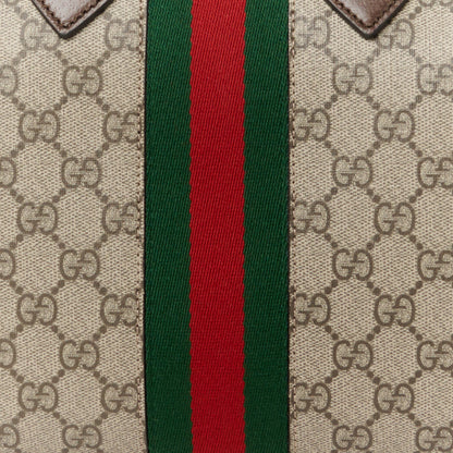 Gucci GG Supreme Monogram Web Medium Ophidia Tote Bag Brown 9 of 11
