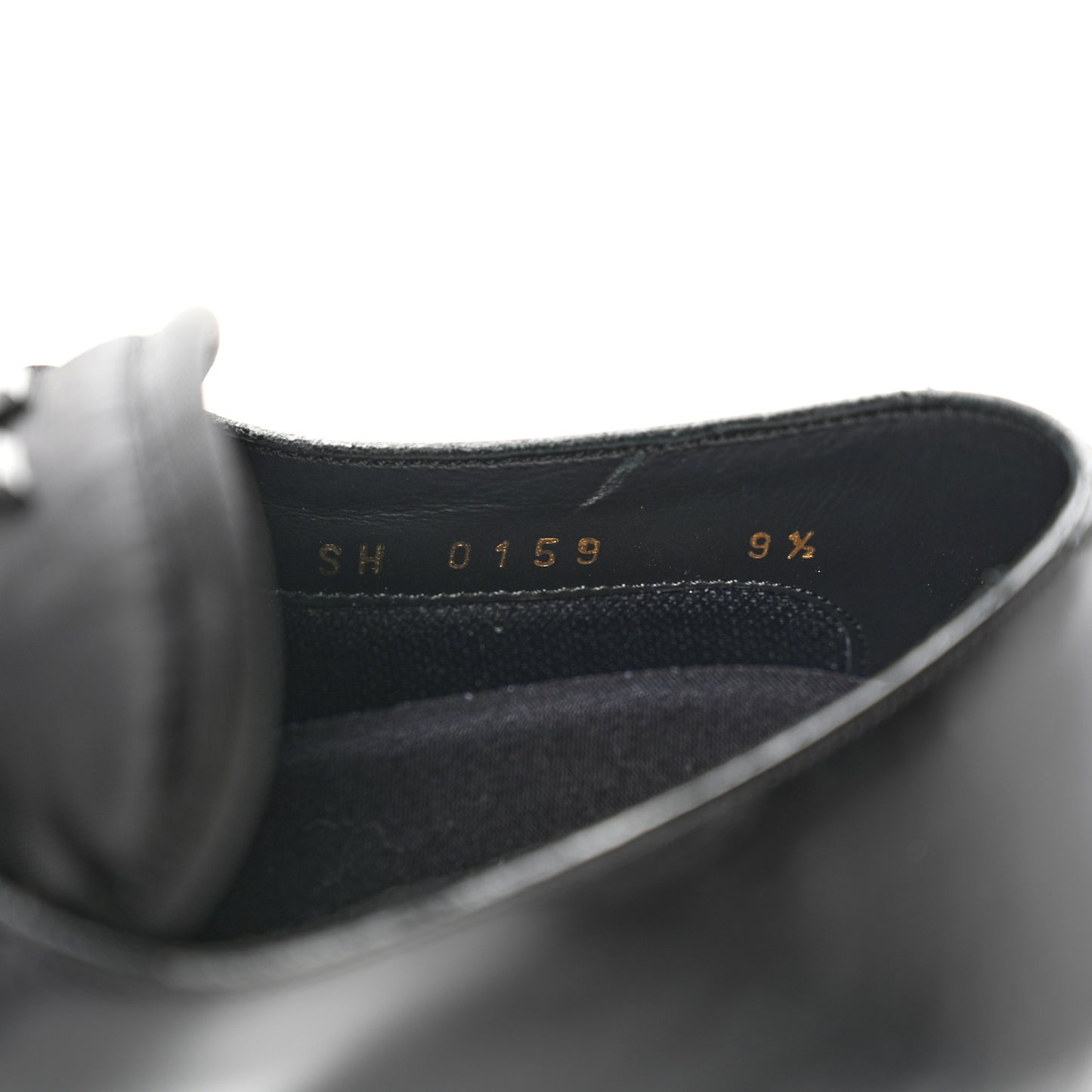 Calfskin Mens Formal Derby Shoes 9.5 Black