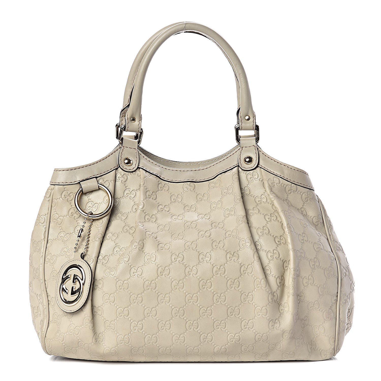 Gucci Guccissima Medium Sukey Tote Mystic White 1 of 13