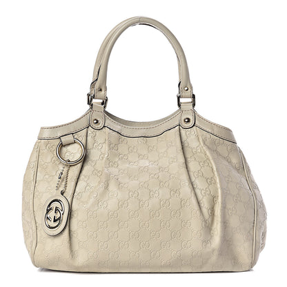 Gucci Guccissima Medium Sukey Tote Mystic White 1 of 13