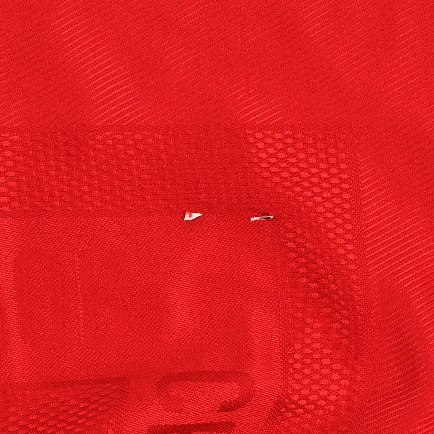 Wool Silk Oblique Shawl Red