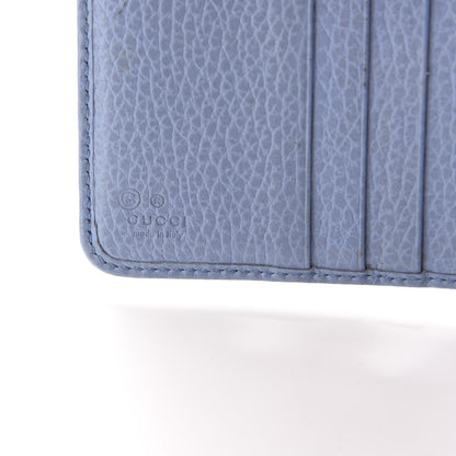 Gucci Monogram Dollar Calfskin Zip Around French Flap Wallet Beige Ebony Mineral Blue 11 of 12