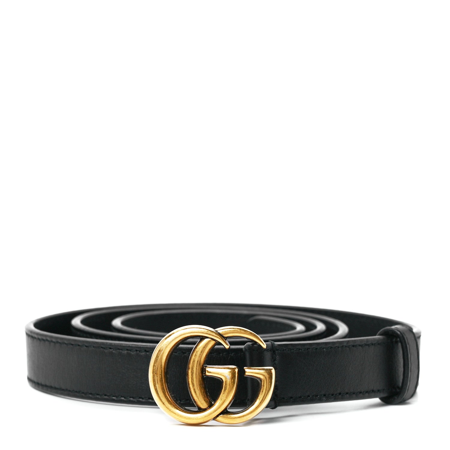 Gucci Calfskin Double G 20mm Belt 90 36 Black 1 of 4