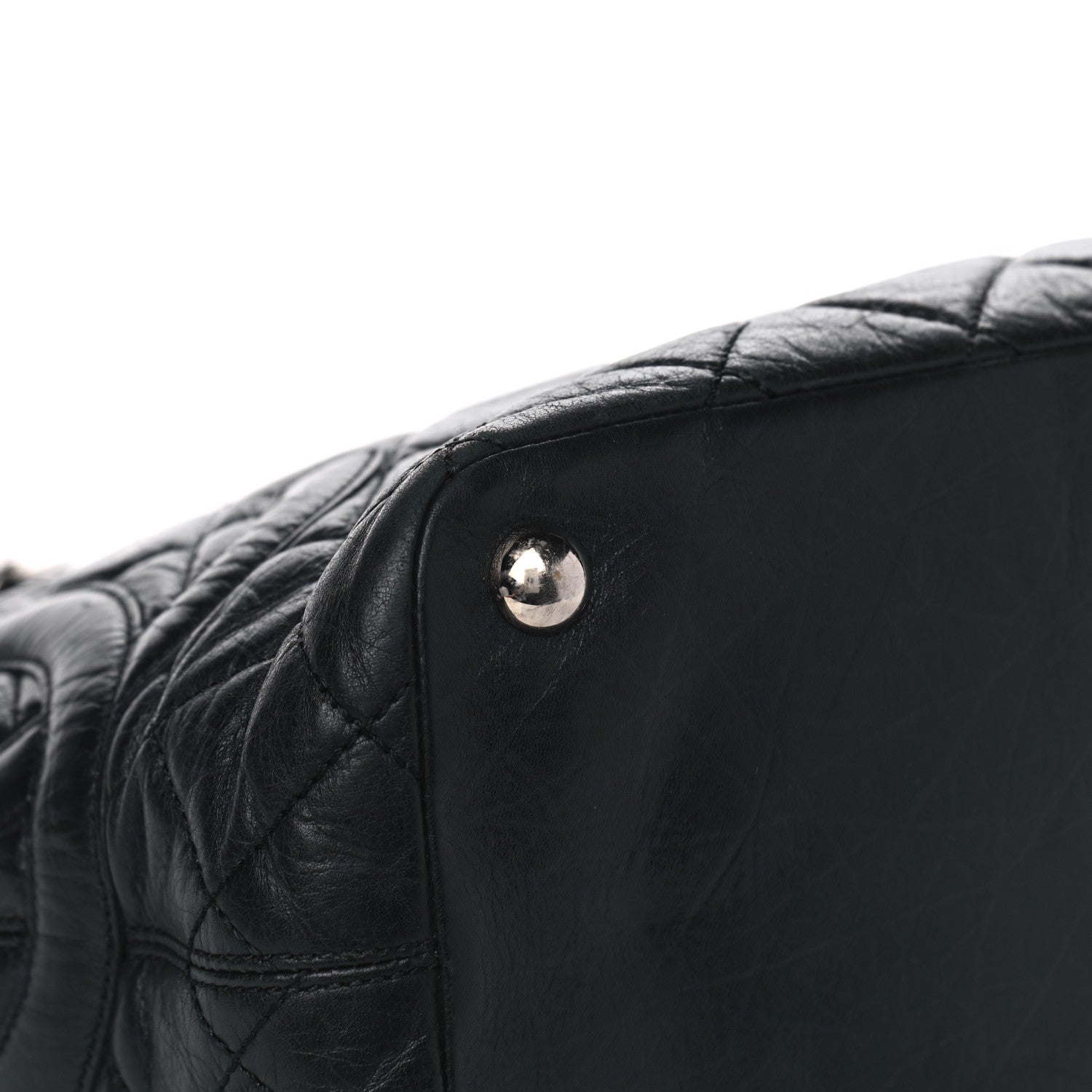 Chanel Aged Calfskin Quilted Large Cotton Club Tote Black 9 of 17