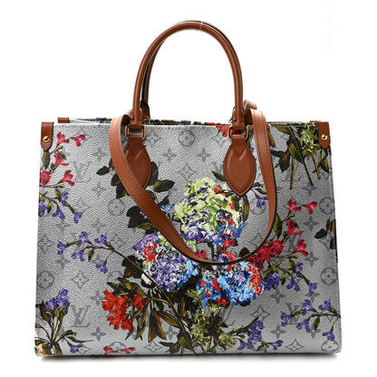 Louis Vuitton Metallic Monogram LV Garden OnTheGo MM Silver 1 of 9
