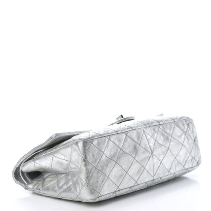 Chanel Metallic Aged Calfskin Quilted 2.55 Reissue 226 Flap Silver 4 of 12