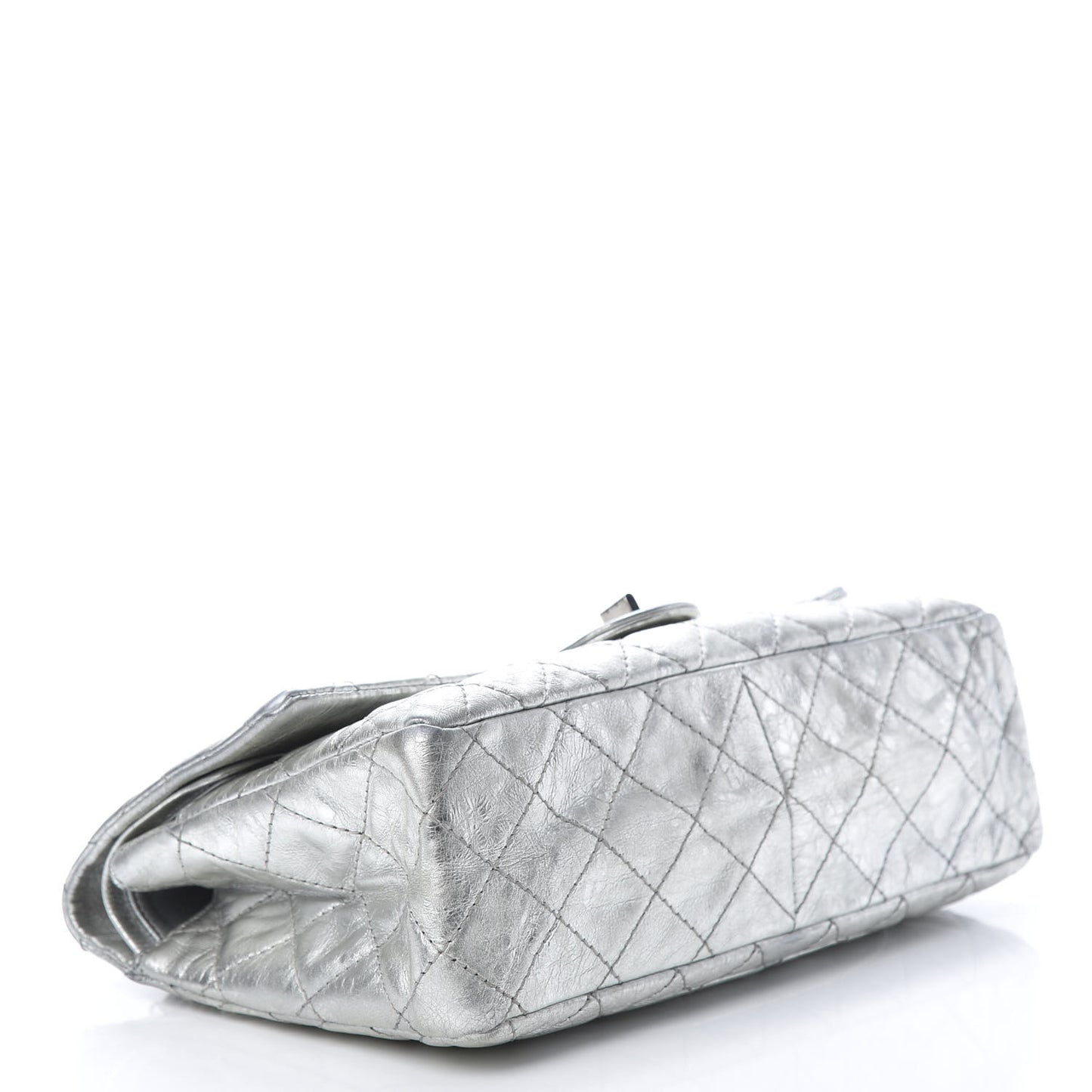 Metallic Aged Calfskin Quilted 2.55 Reissue 226 Flap Silver