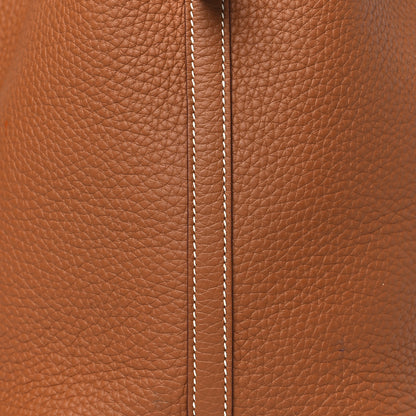 Hermes Taurillon Clemence Picotin Lock 22 MM Gold 7 of 11