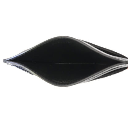 Saint Laurent Grain De Poudre Matelasse Chevron Monochrome Monogram Credit Card Case Black 5 of 8