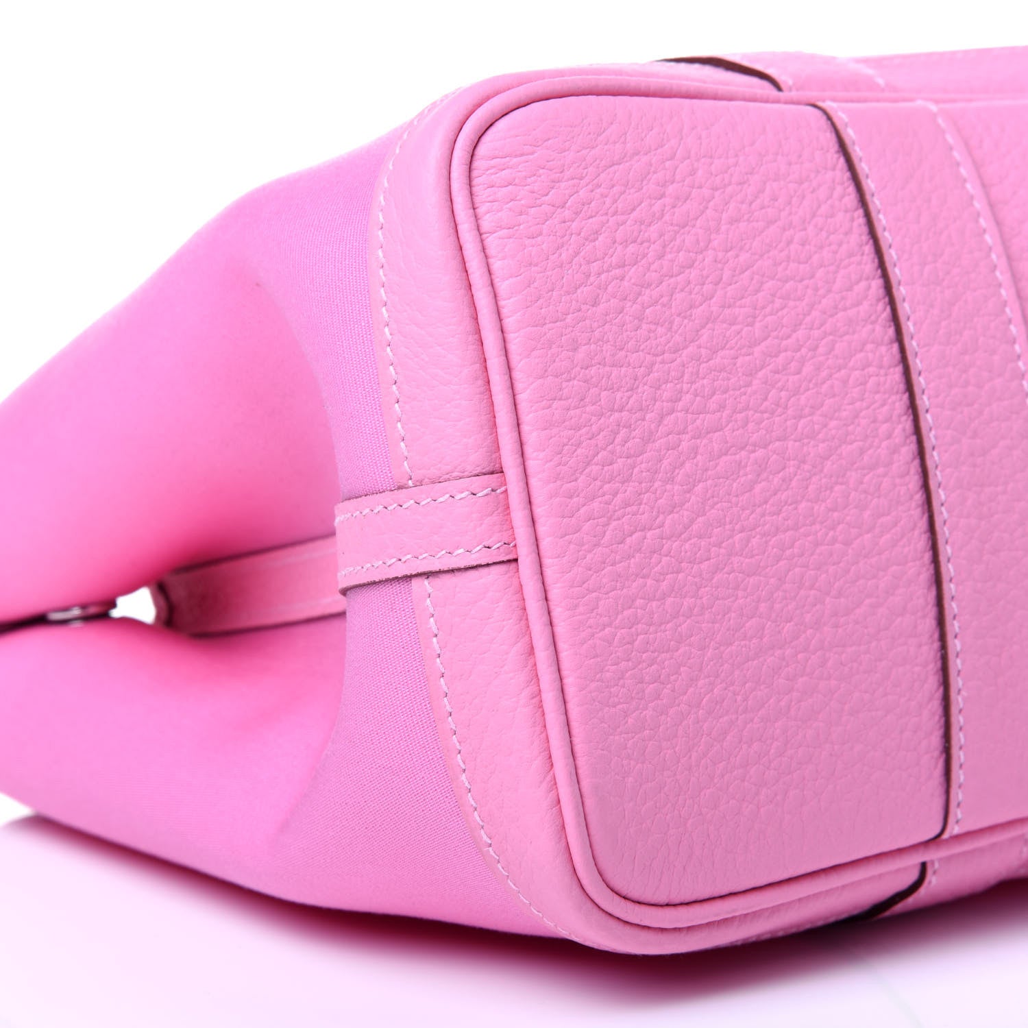 Hermes Toile Officier Vache Country Garden Party Tote 30 Pink 6 of 10