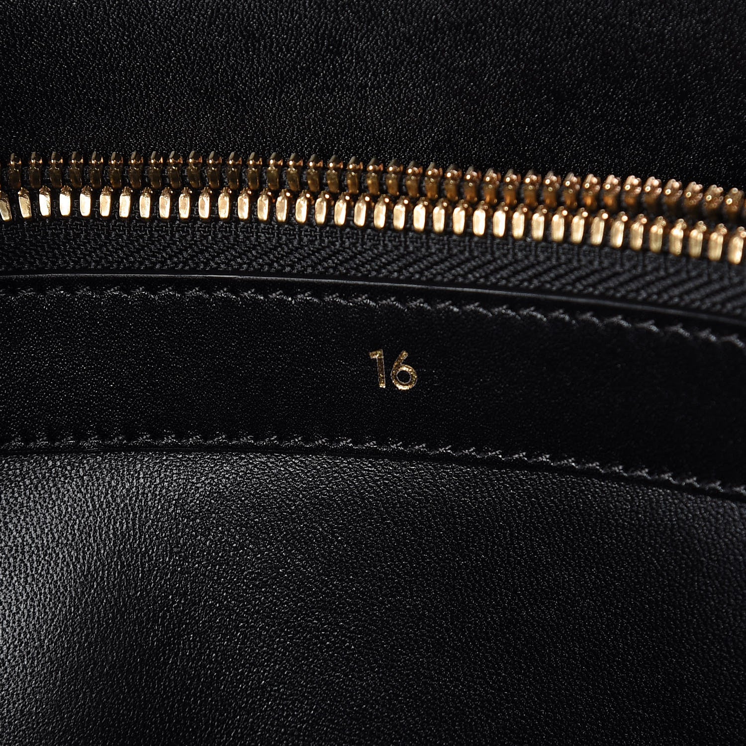 Celine Satinated Calfskin Medium 16 Top Handle Bag Black 8 of 10
