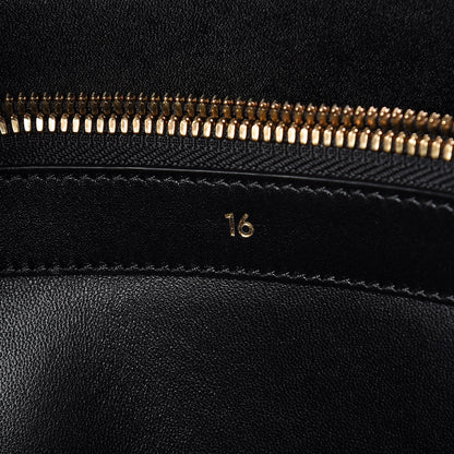Celine Satinated Calfskin Medium 16 Top Handle Bag Black 8 of 10