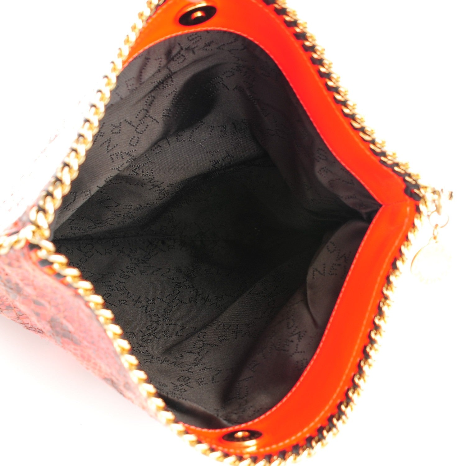 Stella McCartney Python Embossed Falabella Fold Over Clutch 5 of 6