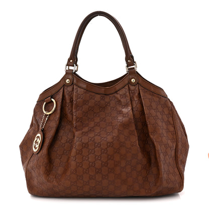 Gucci Guccissima Signature Large Sukey Tote Brown 1 of 10