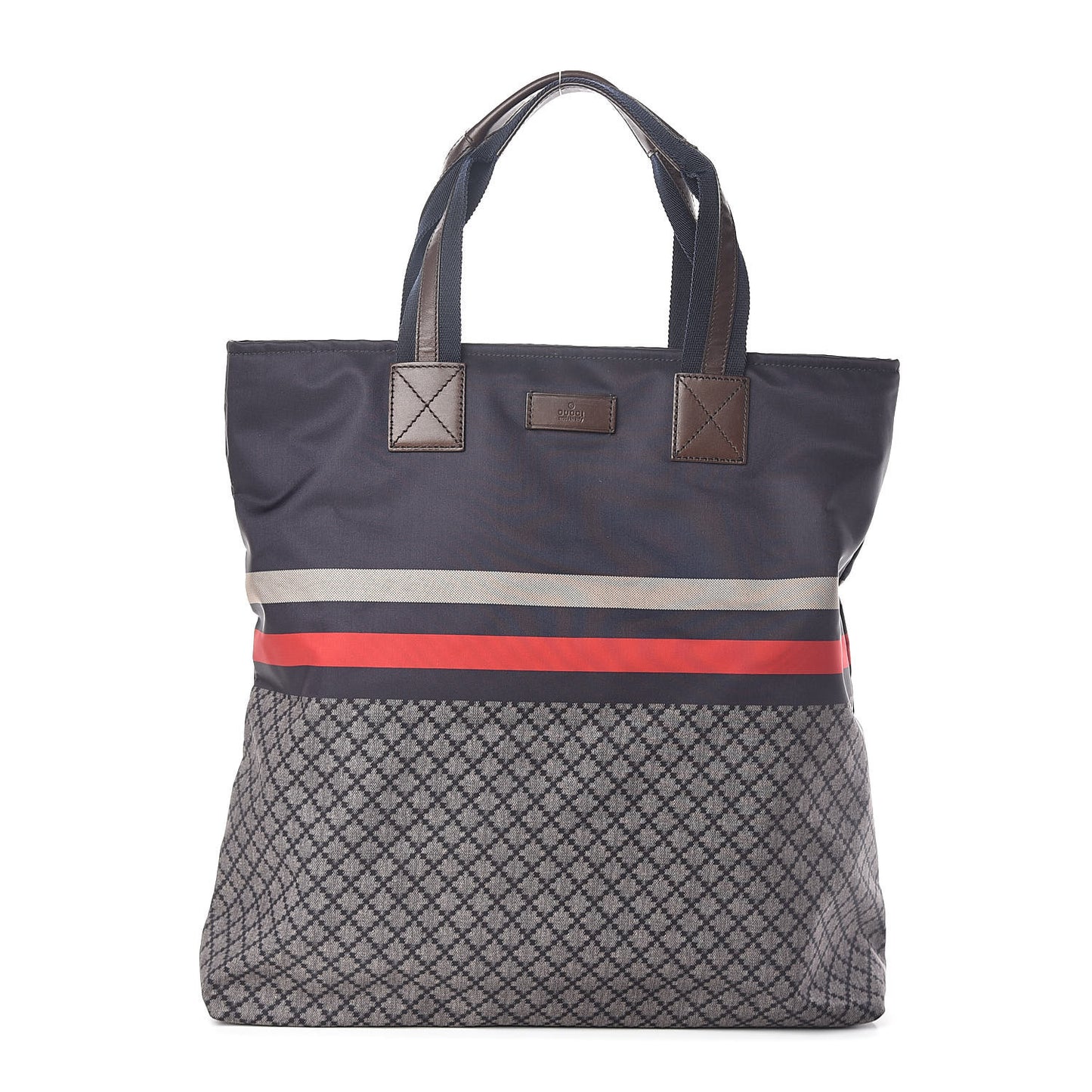 Nylon Diamante Web Tote Blue