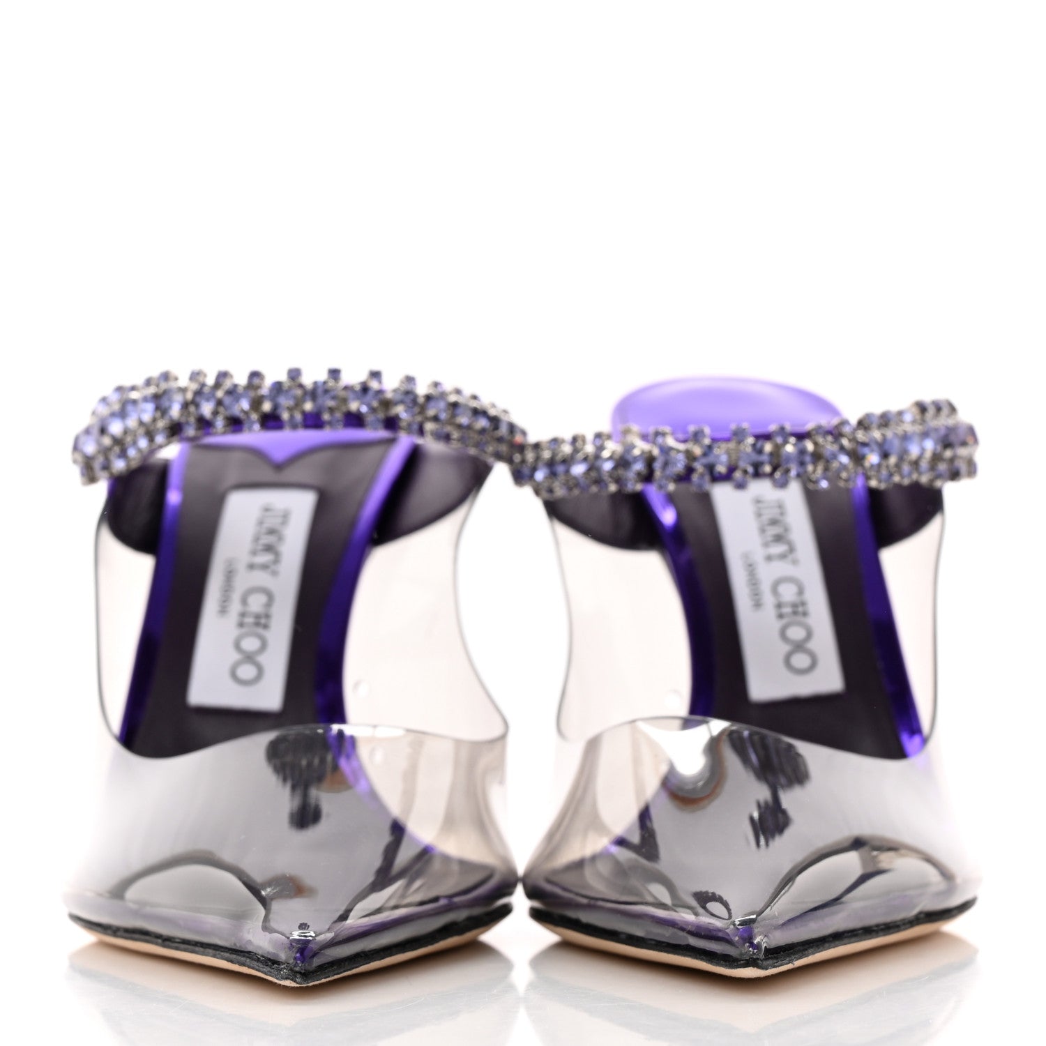 Jimmy Choo Plexi Crystal Bing 100 Pumps 38 Cassis 2 of 10