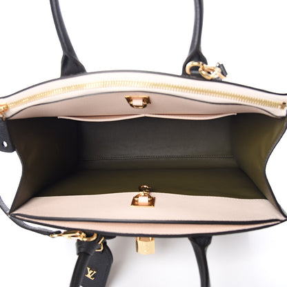 Louis Vuitton Taurillon City Steamer MM Kaki Creme Black 5 of 10