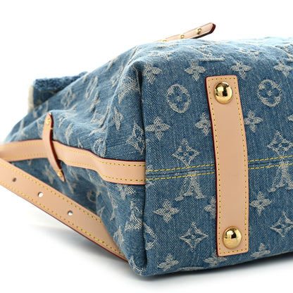 Louis Vuitton Monogram Denim CarryAll MM Blue 8 of 9