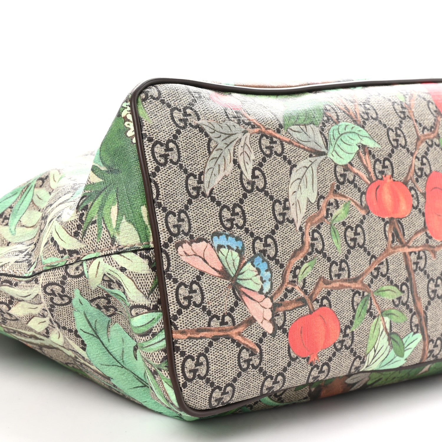 Gucci Soft GG Supreme Monogram Tian Medium Crossbody Tote Beige Multicolor New Acero 9 of 10