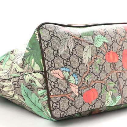 Gucci Soft GG Supreme Monogram Tian Medium Crossbody Tote Beige Multicolor New Acero 9 of 10