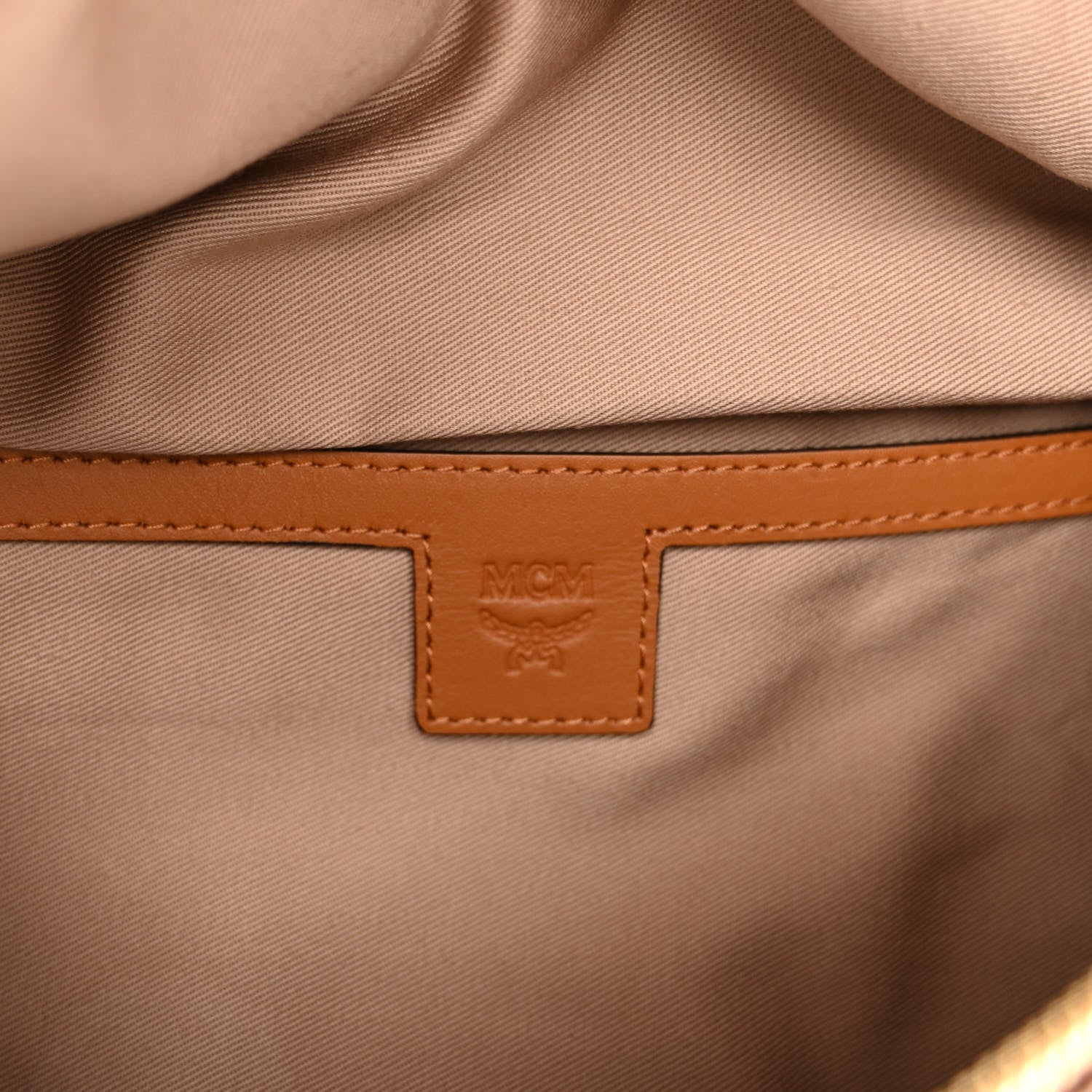MCM Visetos Medium Fusten Belt Bag Cognac 6 of 9