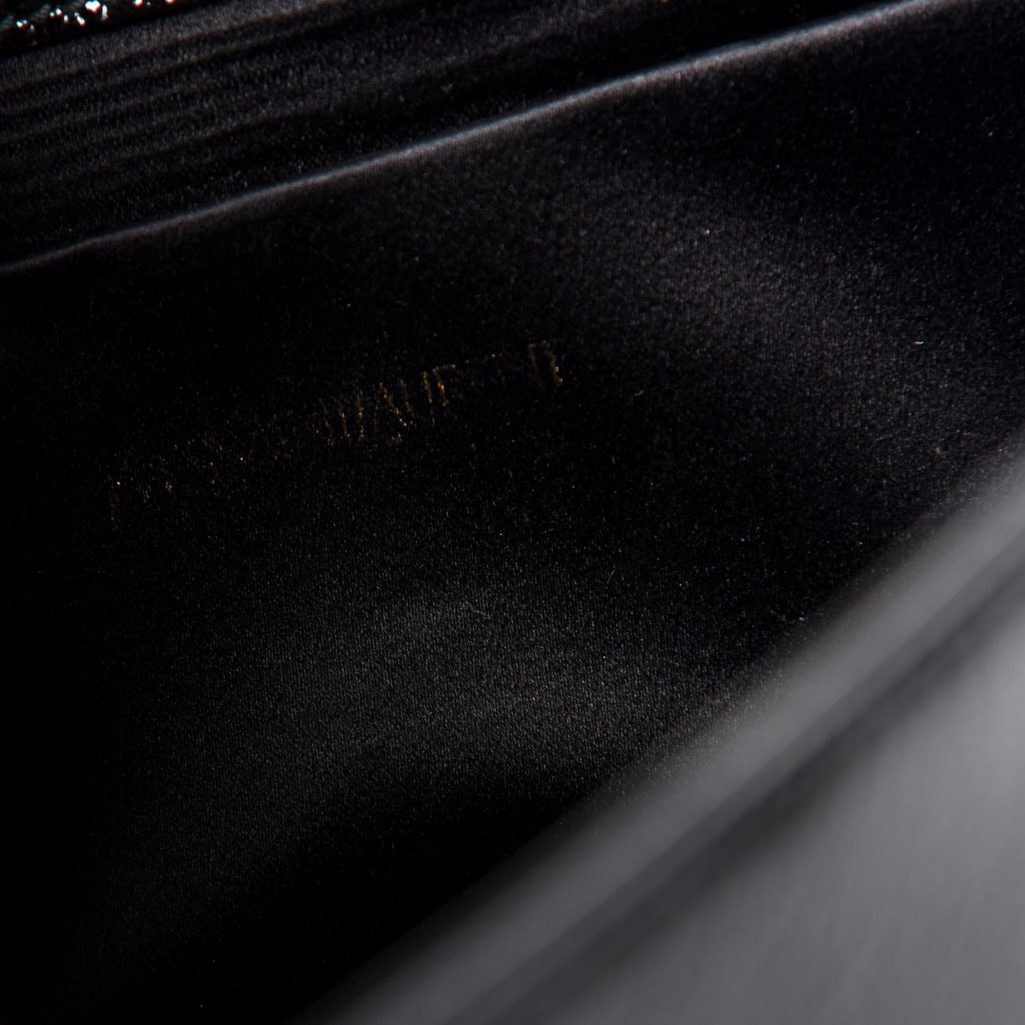 Textured Patent Monogram Large Belle De Jour Clutch Black