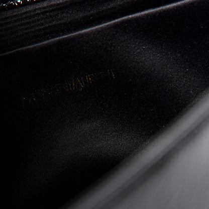 Saint Laurent Textured Patent Monogram Large Belle De Jour Clutch Black 6 of 6