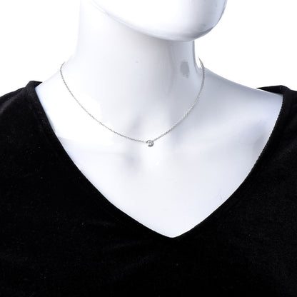 Cartier 18K White Gold Diamond LM D'Amour Pendant Necklace 2 of 6