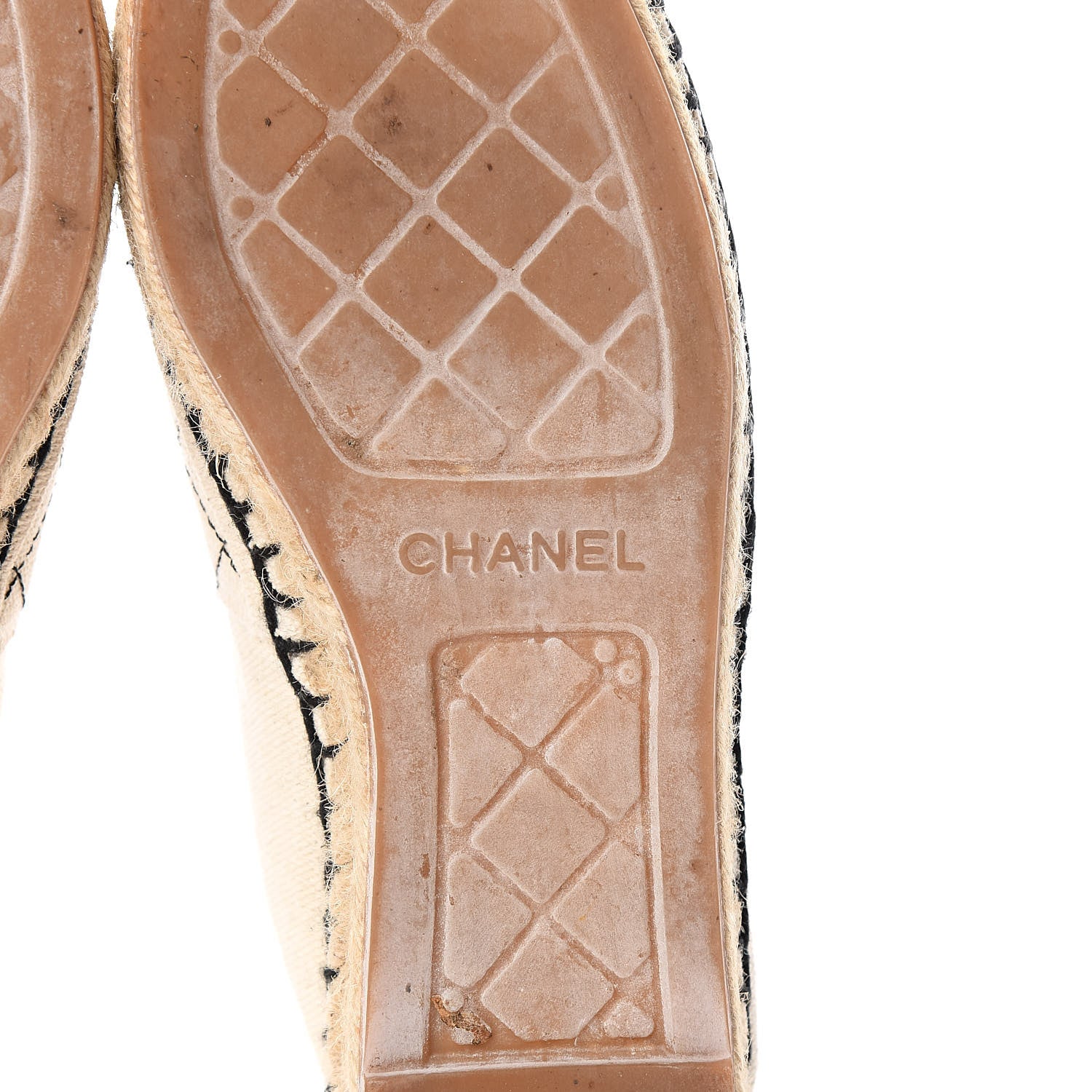 Chanel Fabric Biarritz CC Espadrilles 36 Beige Black 7 of 10