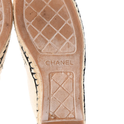 Chanel Fabric Biarritz CC Espadrilles 36 Beige Black 7 of 10