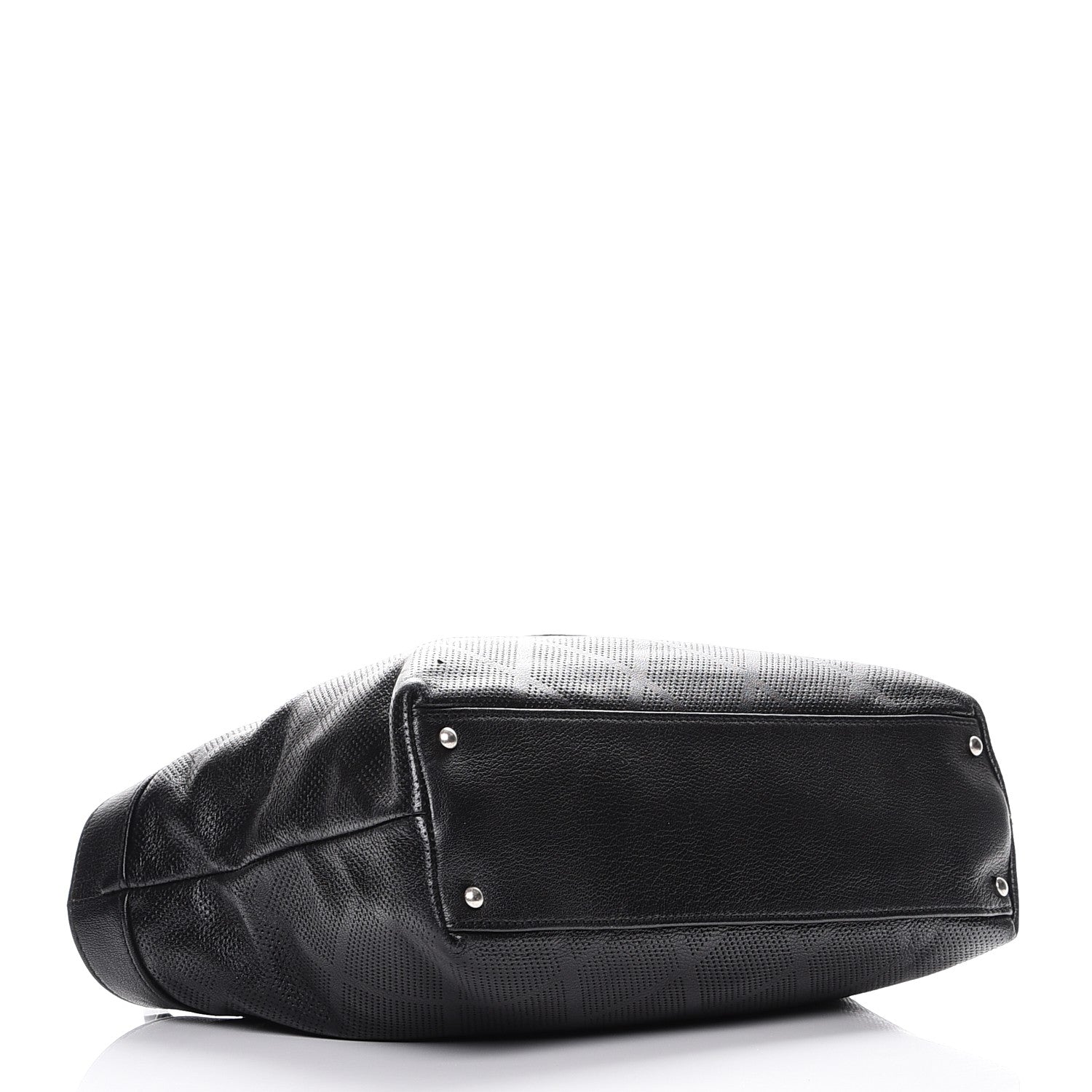 Chanel Goatskin Perforated Large CC Tote Black 4 of 11