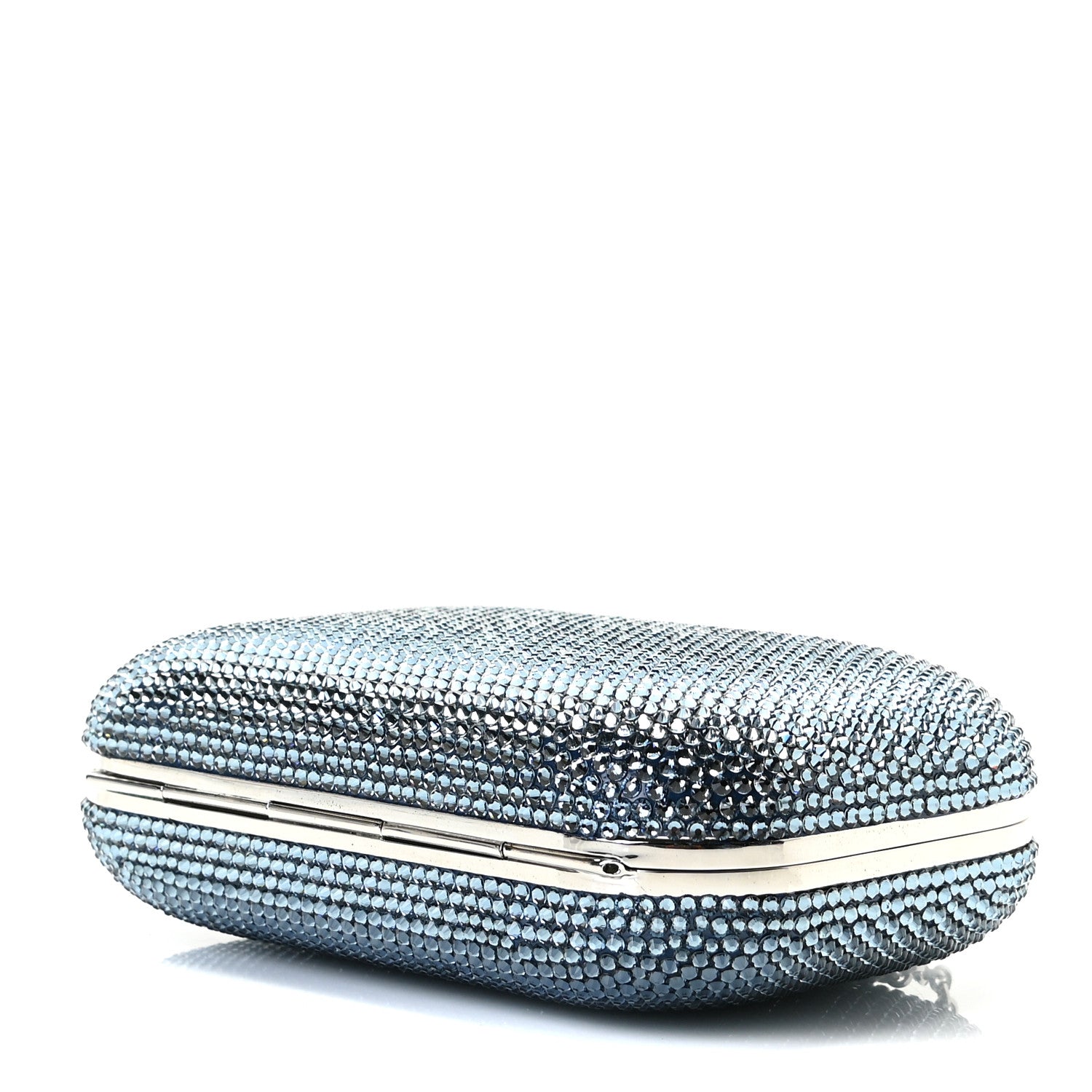 Judith Leiber Swarovski Crystal Minaudiere Clutch Blue 6 of 6