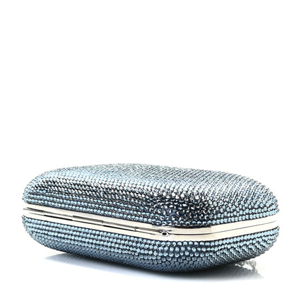 Judith Leiber Swarovski Crystal Minaudiere Clutch Blue 6 of 6