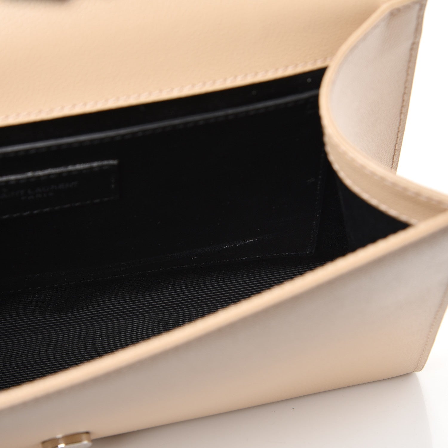 Saint Laurent Grain De Poudre Medium Monogram Kate Satchel Nude Powder 9 of 10