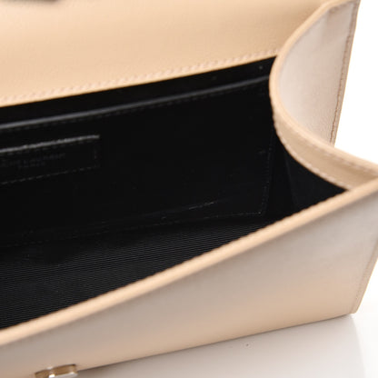 Saint Laurent Grain De Poudre Medium Monogram Kate Satchel Nude Powder 9 of 10