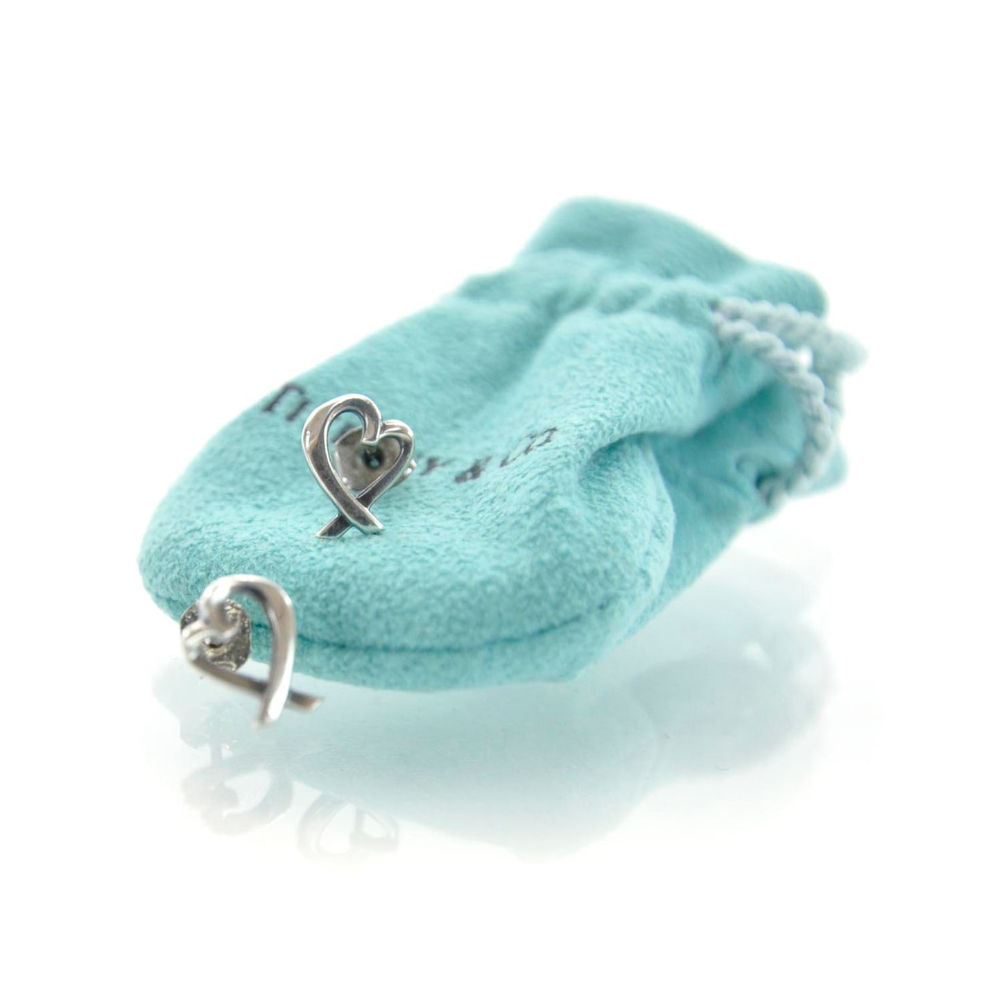 Sterling Silver Mini Paloma Picasso Loving Heart Earrings