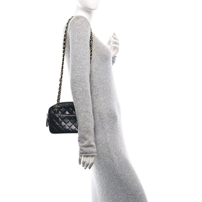 Chanel Lambskin Quilted Camera Case Black 2 of 11