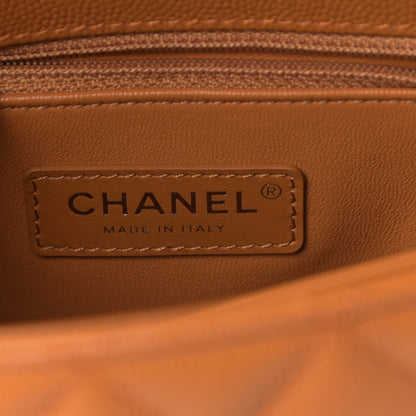 Chanel Caviar Quilted Mini Coco Handle Flap Light Brown 6 of 11