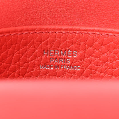 Hermes Taurillon Clemence Halzan 25 Rose Texas 7 of 10