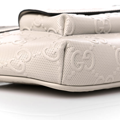 Gucci Calfskin GG Tennis Embossed Pocket Belt Bag Mystic White 8 of 11