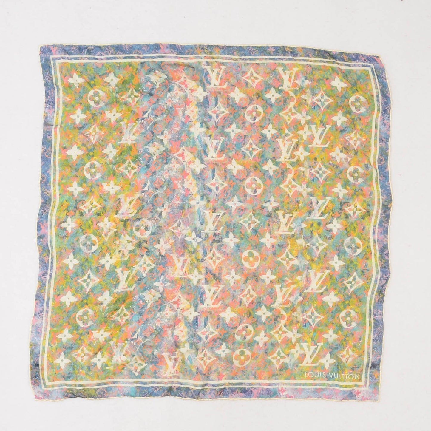 Silk Monogram Richard Prince Watercolor Scarf