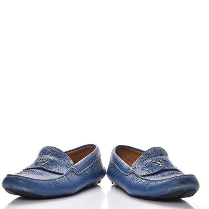 Prada Vitello Daino Loafers 8 Cobalto 6 of 15