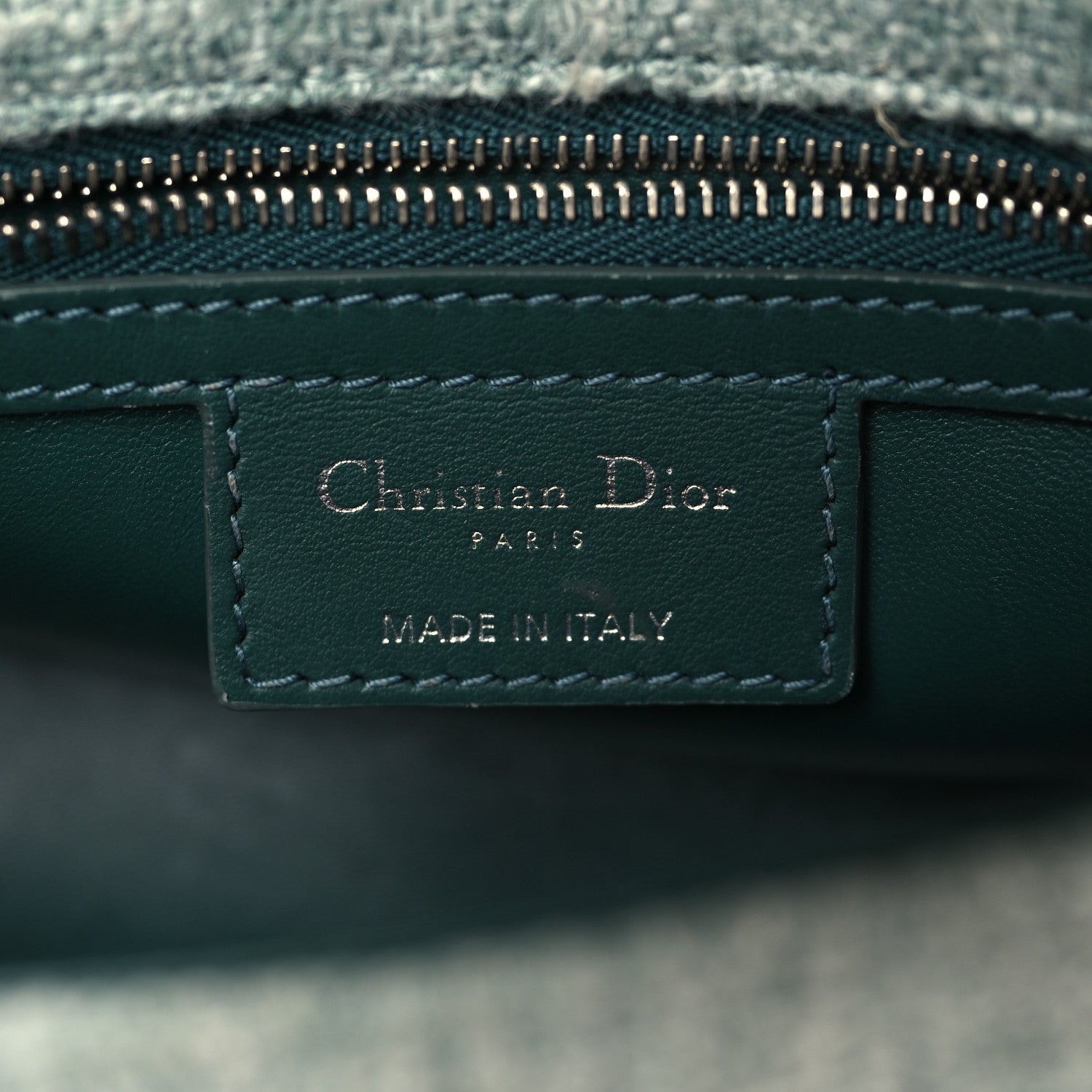 Christian Dior Tweed Macrocannage Small Caro Bag Light Green 5 of 7