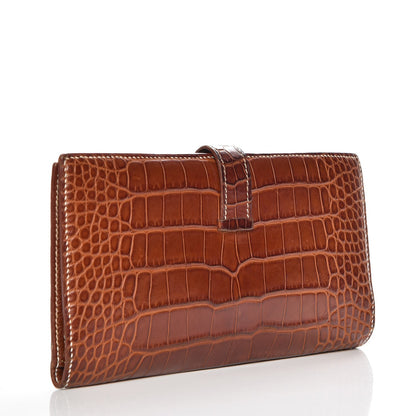 Hermes Matte Alligator Bearn Wallet Fauve 3 of 8
