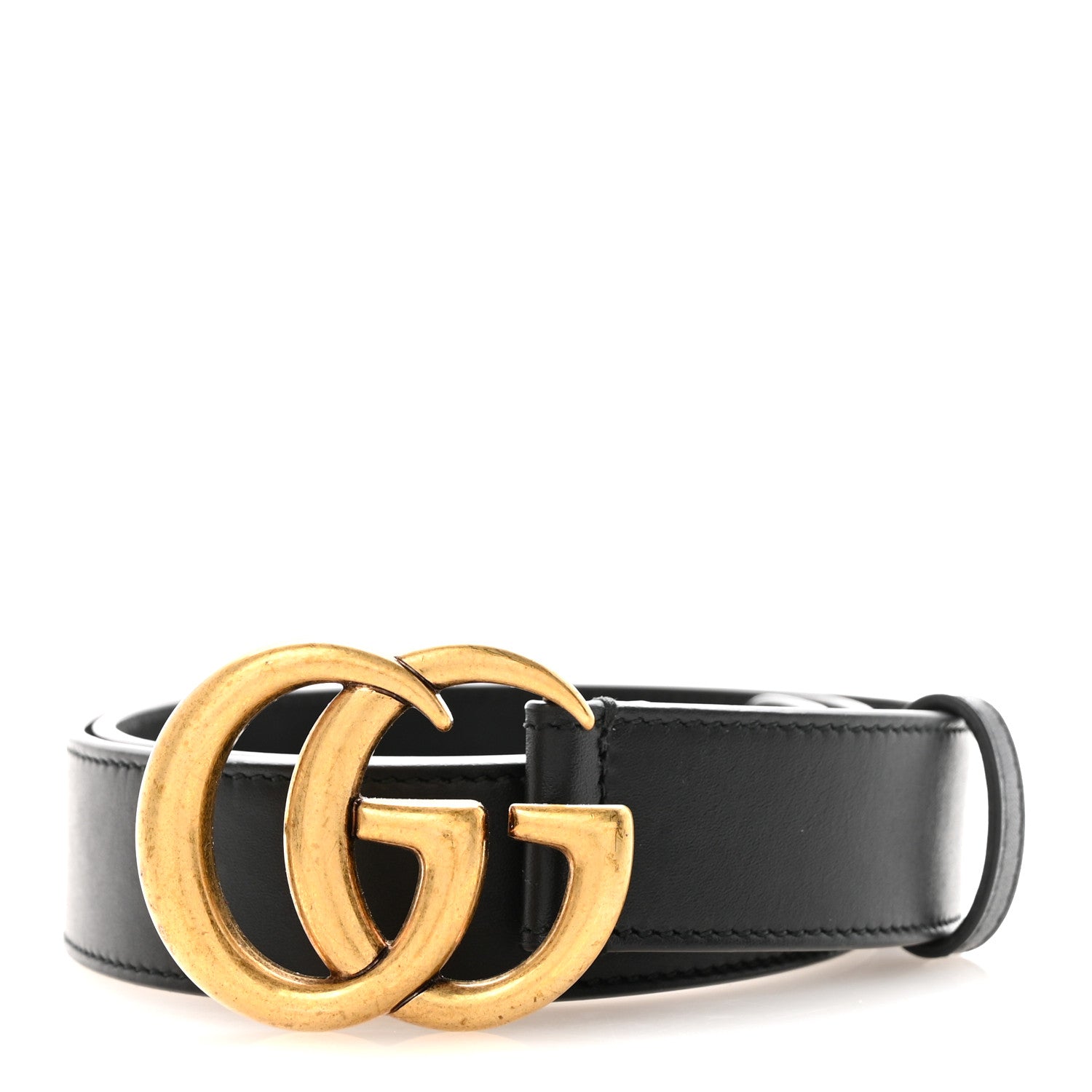 Gucci Calfskin Double G 30mm Belt 80 32 Black 1 of 6