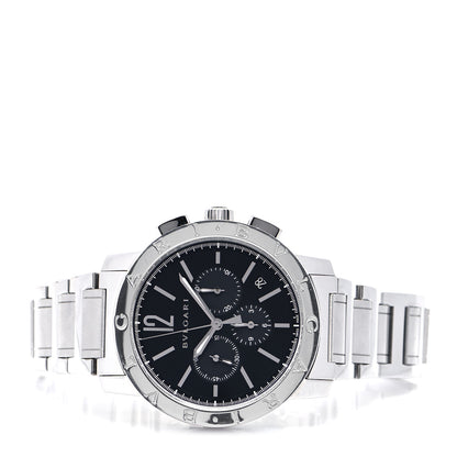 Bulgari Stainless Steel 41mm Chronograph Automatic Watch Black 2 of 4